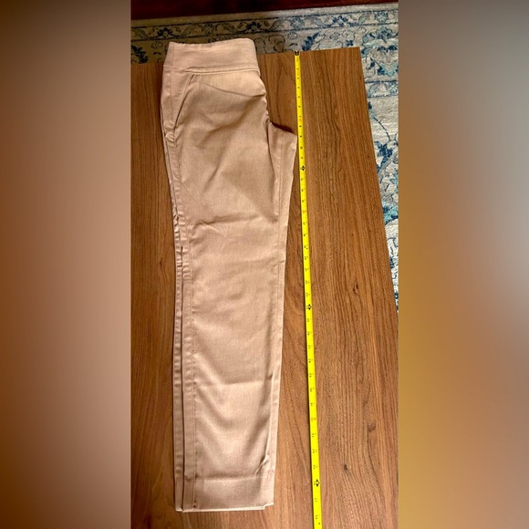 The Limited exact stretch side zip flat front size 8 slacks, tan dress pants - Picture 1 of 8